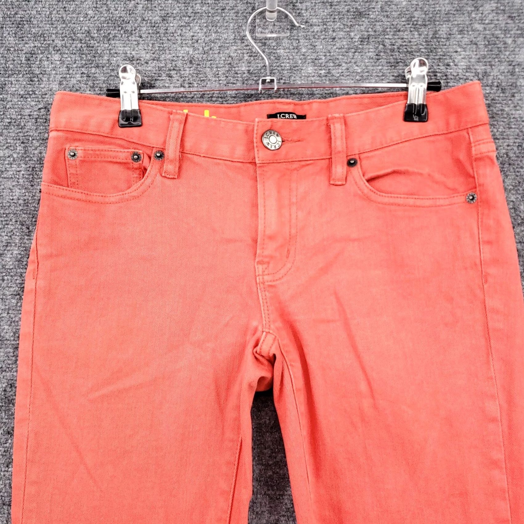 J.Crew J.Crew Jeans Women 26 Low Rise Toothpick Ankle Low Rise Medium Wash Orange Denim Jeans Women 26 Orange Denim Size 26" / US 2 / IT 38 - 6 Thumbnail