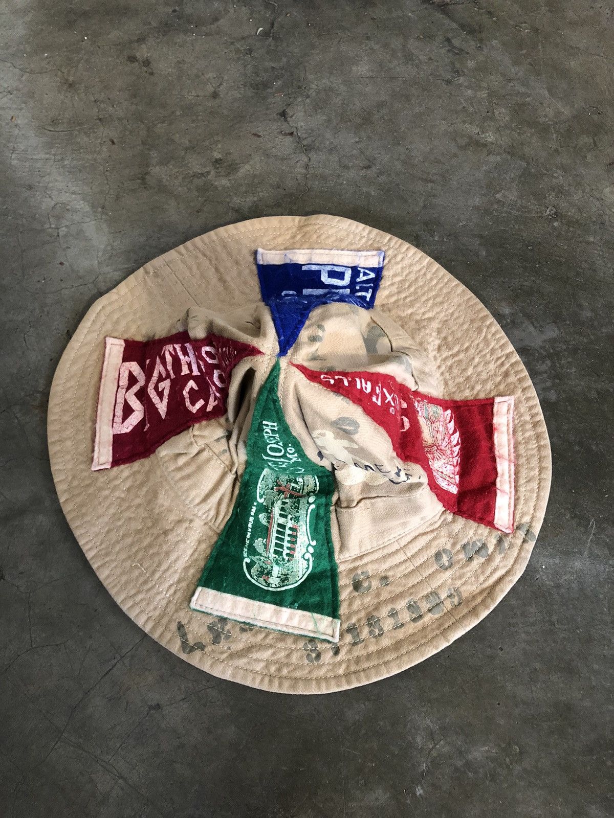 image of Vintage Bucket Hat Denim & Dungaree in Cream, Men's