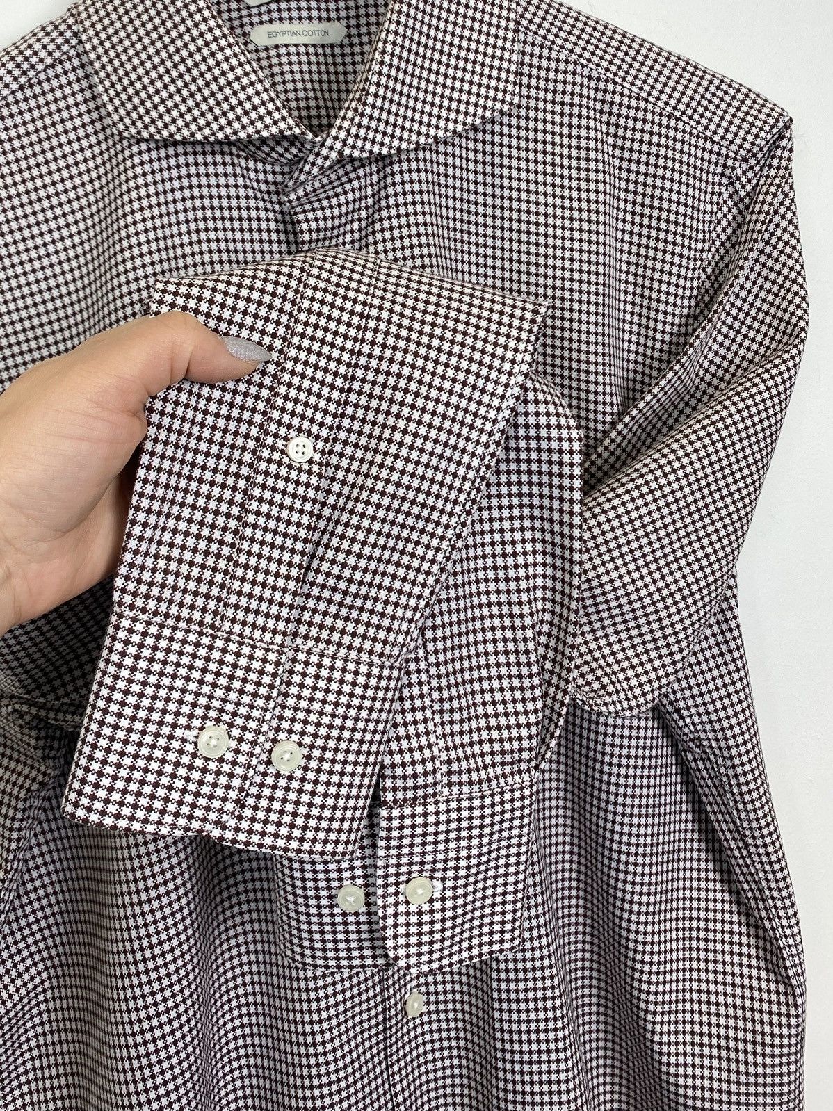 Suitsupply Suitsupply Egyptian Cotton Formal Plaid Shirt Size 41 - 16 Size US M / EU 48-50 / 2 - 3 Thumbnail
