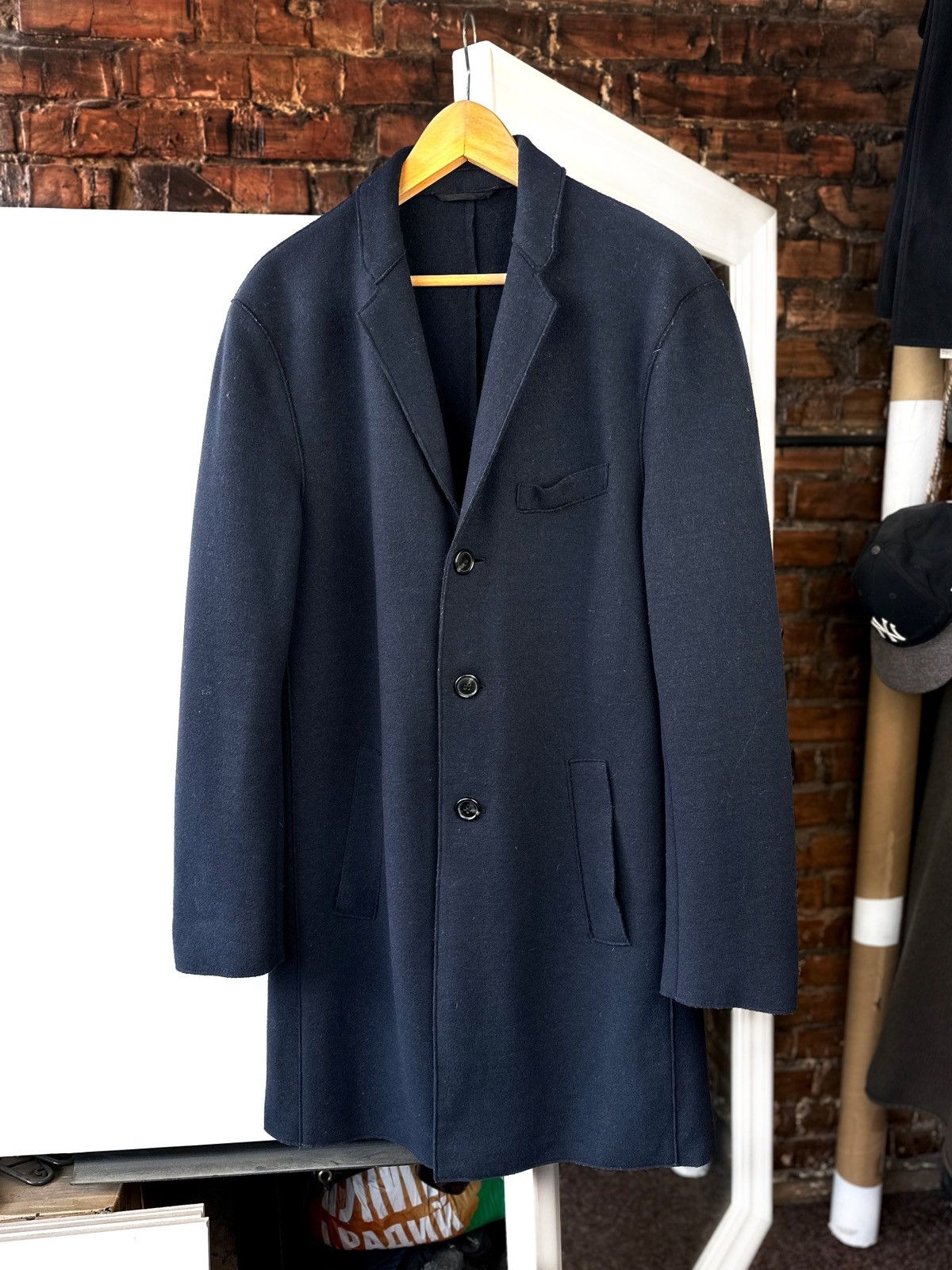 Michael Kors Men’s Michael Kors Wool Coat Button Jacket Dark Blue Size: S Size US S / EU 44-46 / 1 - 1 Thumbnail