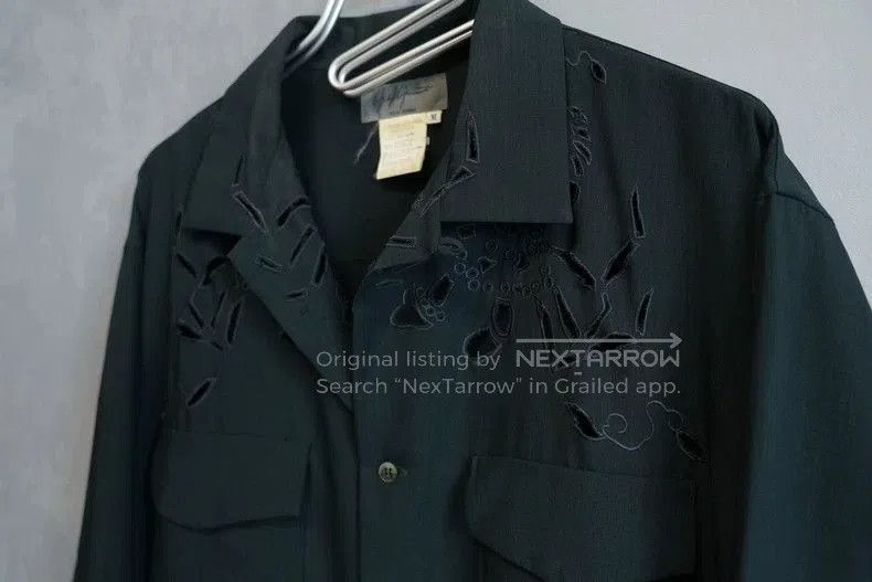 Yohji Yamamoto Yohji Yamamoto Floral Embroidered Shirt Size US M / EU 48-50 / 2 - 5 Thumbnail