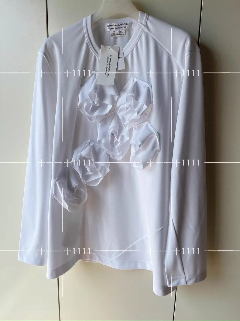 Comme des Garcons Comme Des Garcons Rose Long Sleeve T-Shirt Size S / US 4 / IT 40 - 4 Thumbnail
