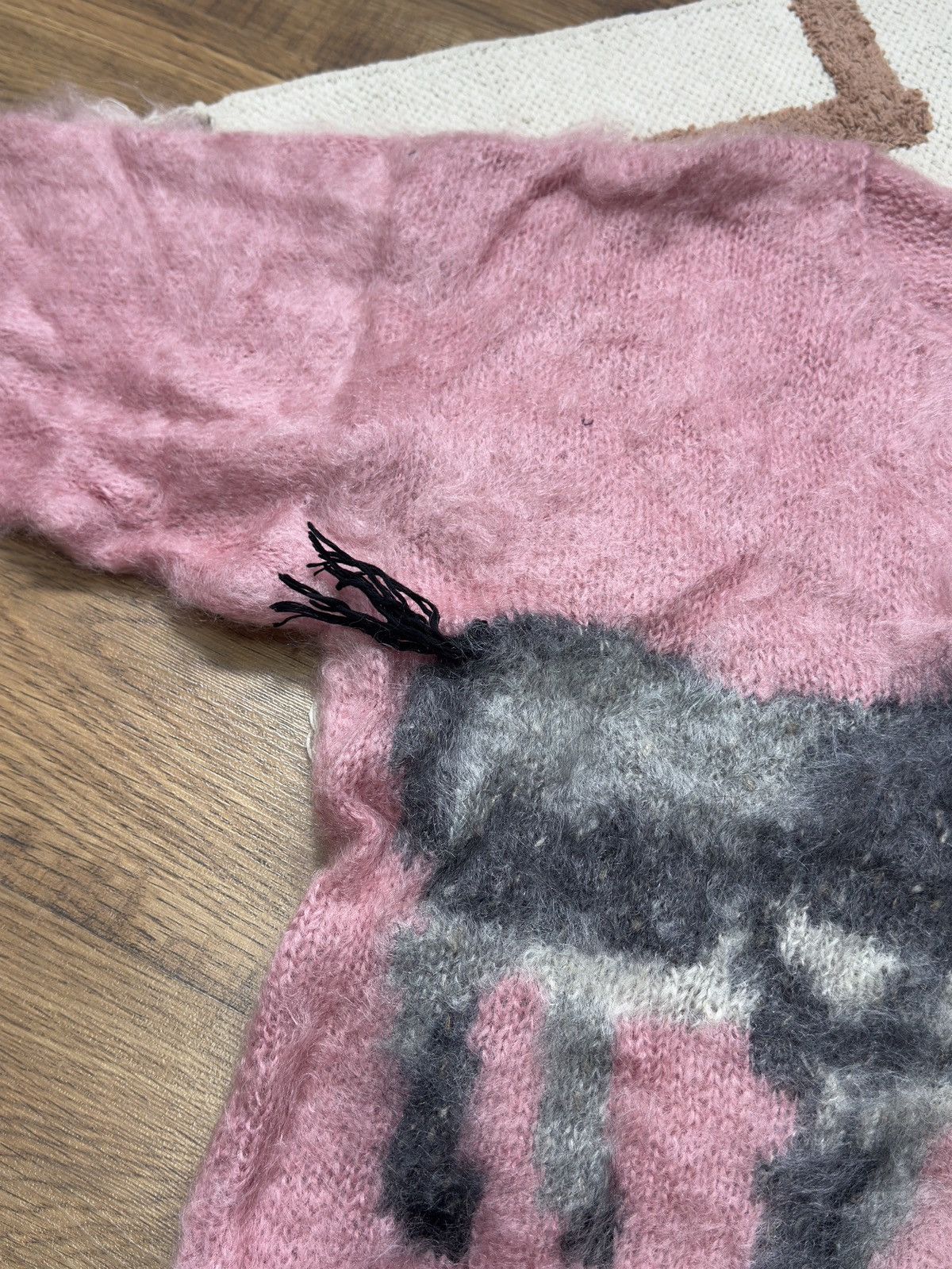 Vintage VINTAGE MOHAIR CUTE DONKEYS KNITTED FUR SWEATER Size L / US 10 / IT 46 - 4 Thumbnail