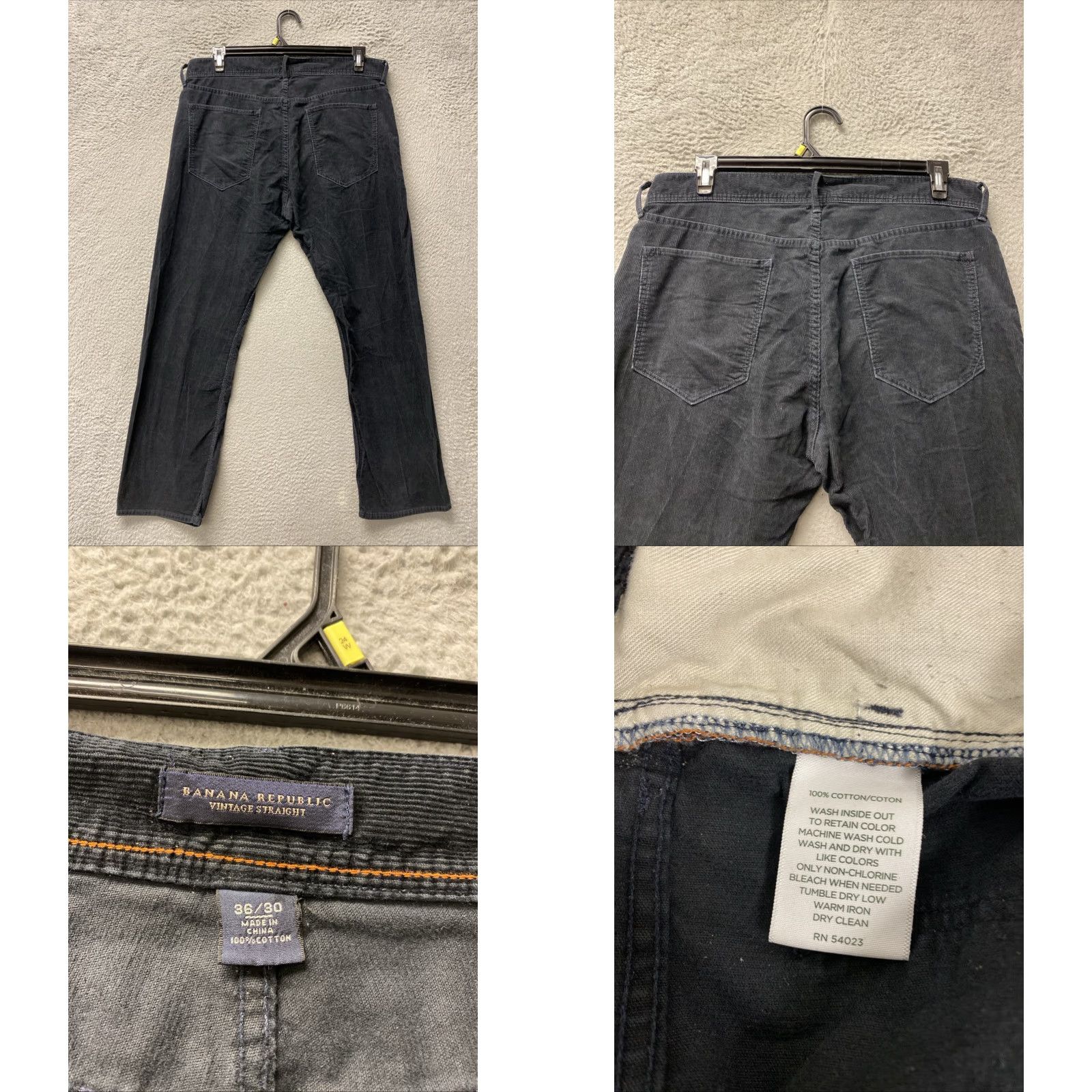 Banana Republic Banana Republic Pima Cotton Black Corduroy Pants 36x30 Straight 5-Pocket Mens Regular Size US 36 / EU 52 - 8 Thumbnail