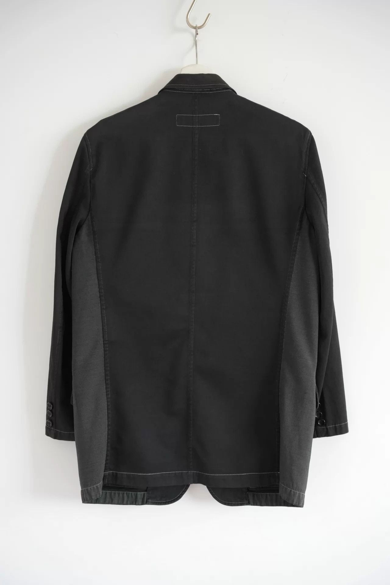 Comme des Garcons CDG Homme 02AW 3B Contrast Stitch Paneled Blazer Size US S / EU 44-46 / 1 - 2 Thumbnail