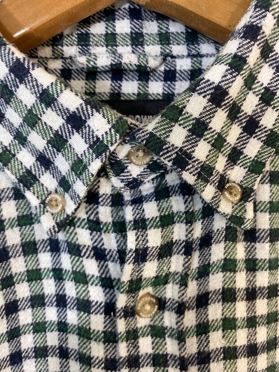 Flannel first down shadow plaid flannel shirt nice design Size US L / EU 52-54 / 3 - 4 Thumbnail