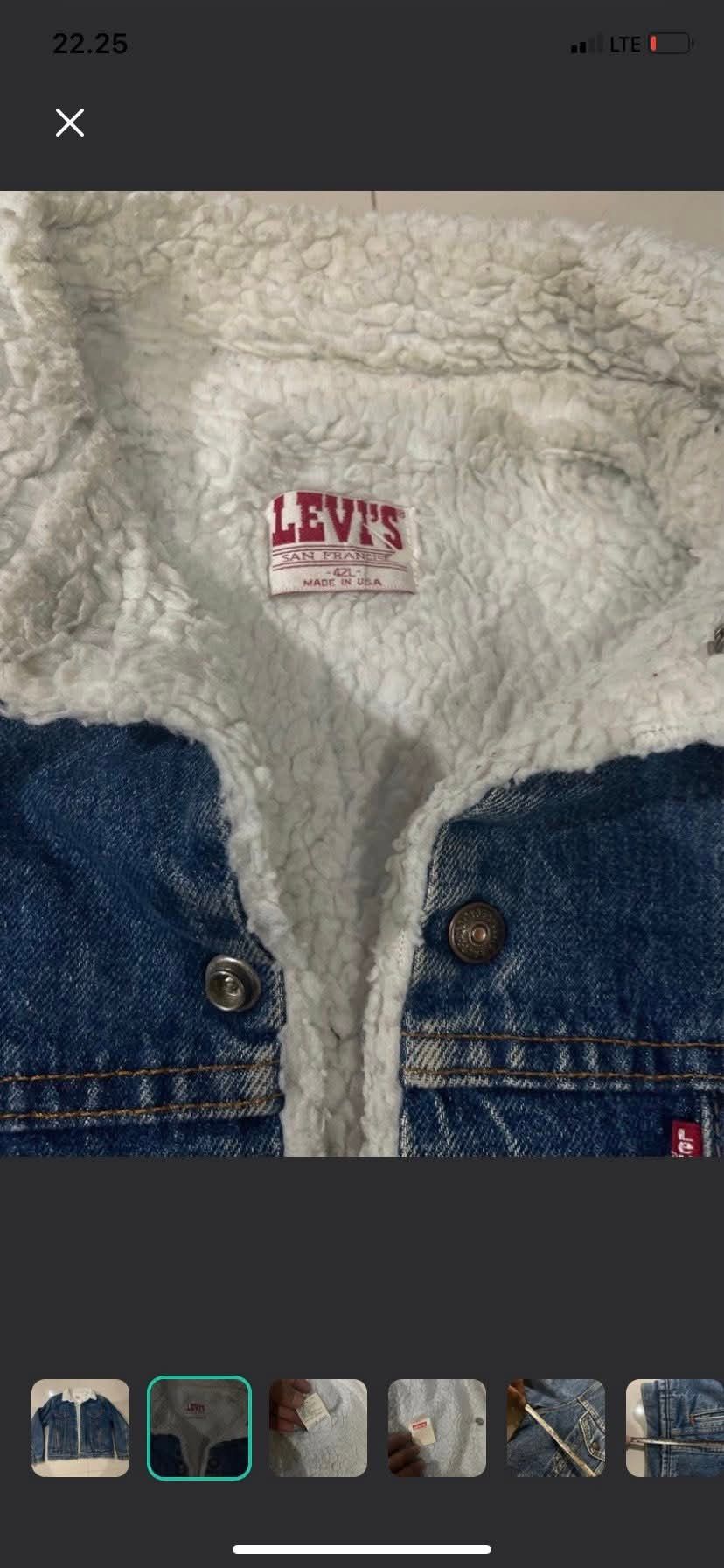 Levi's Vtg Levi’s Sherpa Blanket Trucker Denim Jeans Jacket Size US XL / EU 56 / 4 - 5 Thumbnail