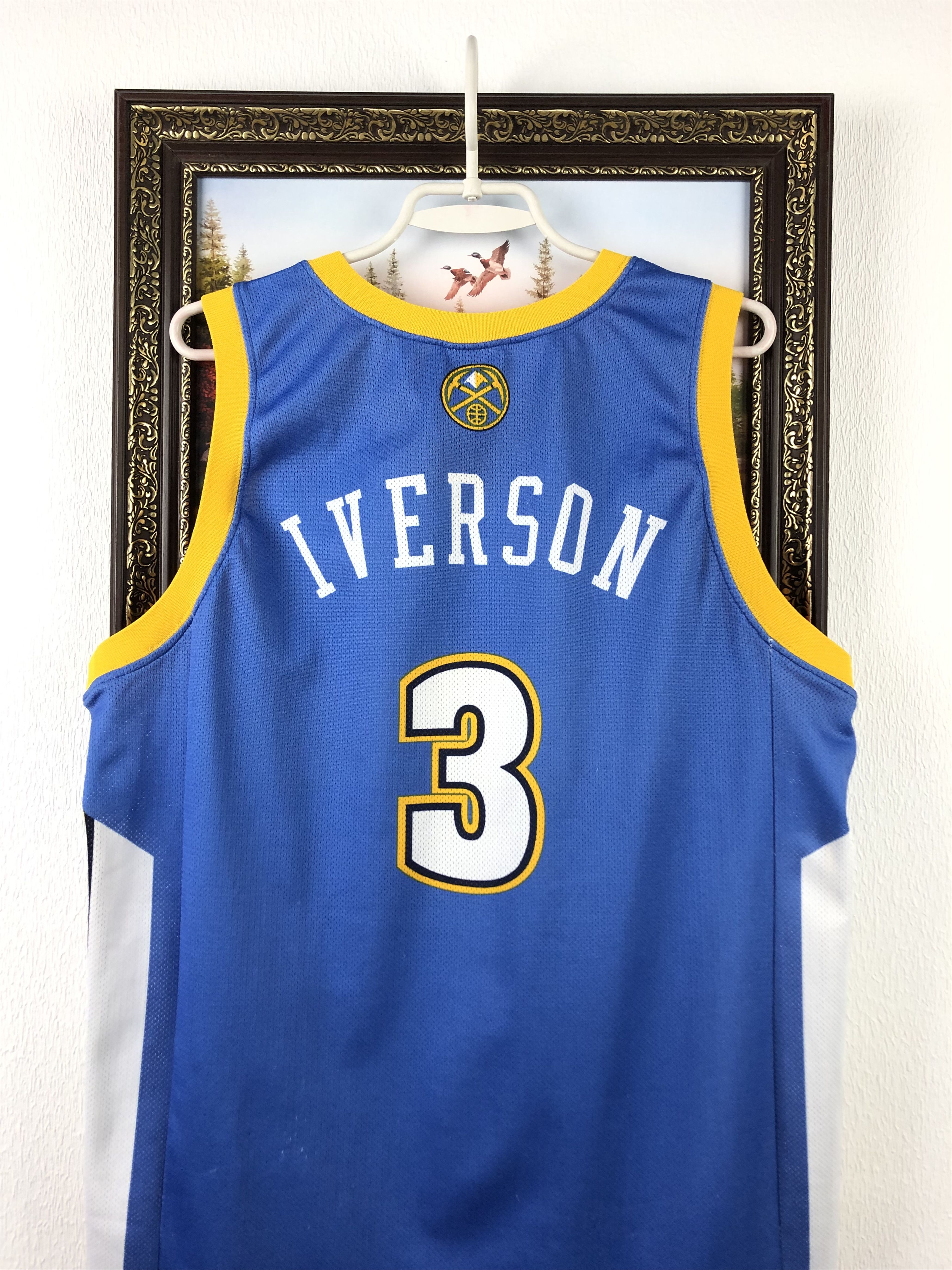 NBA Vintage Champion Iverson Jersey NBA Shirt Denver Nuggets Size US L / EU 52-54 / 3 - 14 Thumbnail