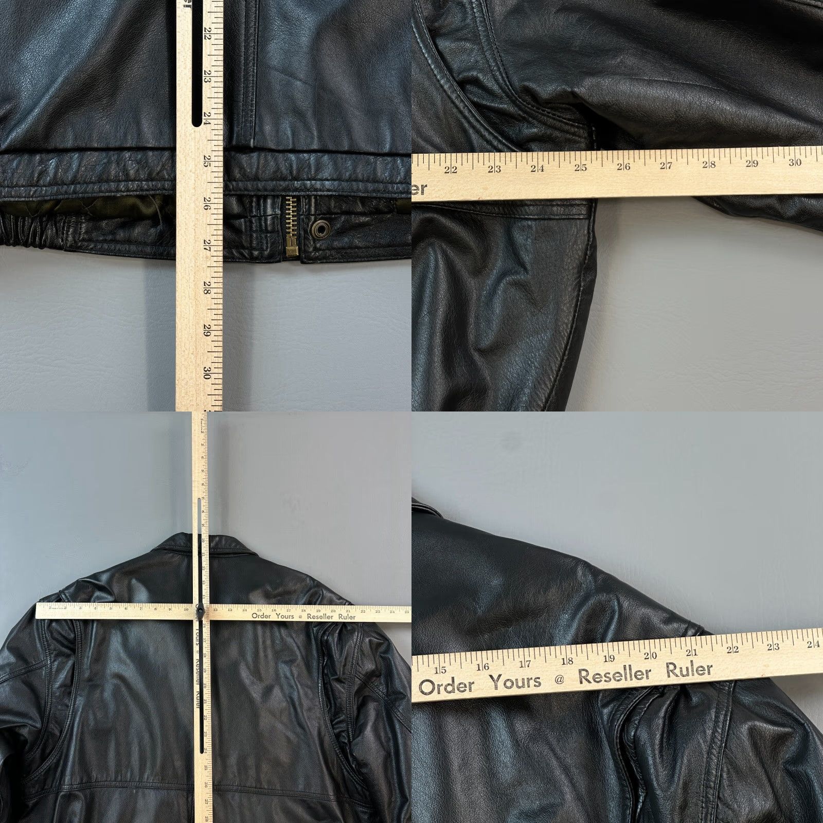 Port Authority VINTAGE Port Authority Jacket Mens L Black Leather Quilt Lined Bomber Size US L / EU 52-54 / 3 - 10 Thumbnail