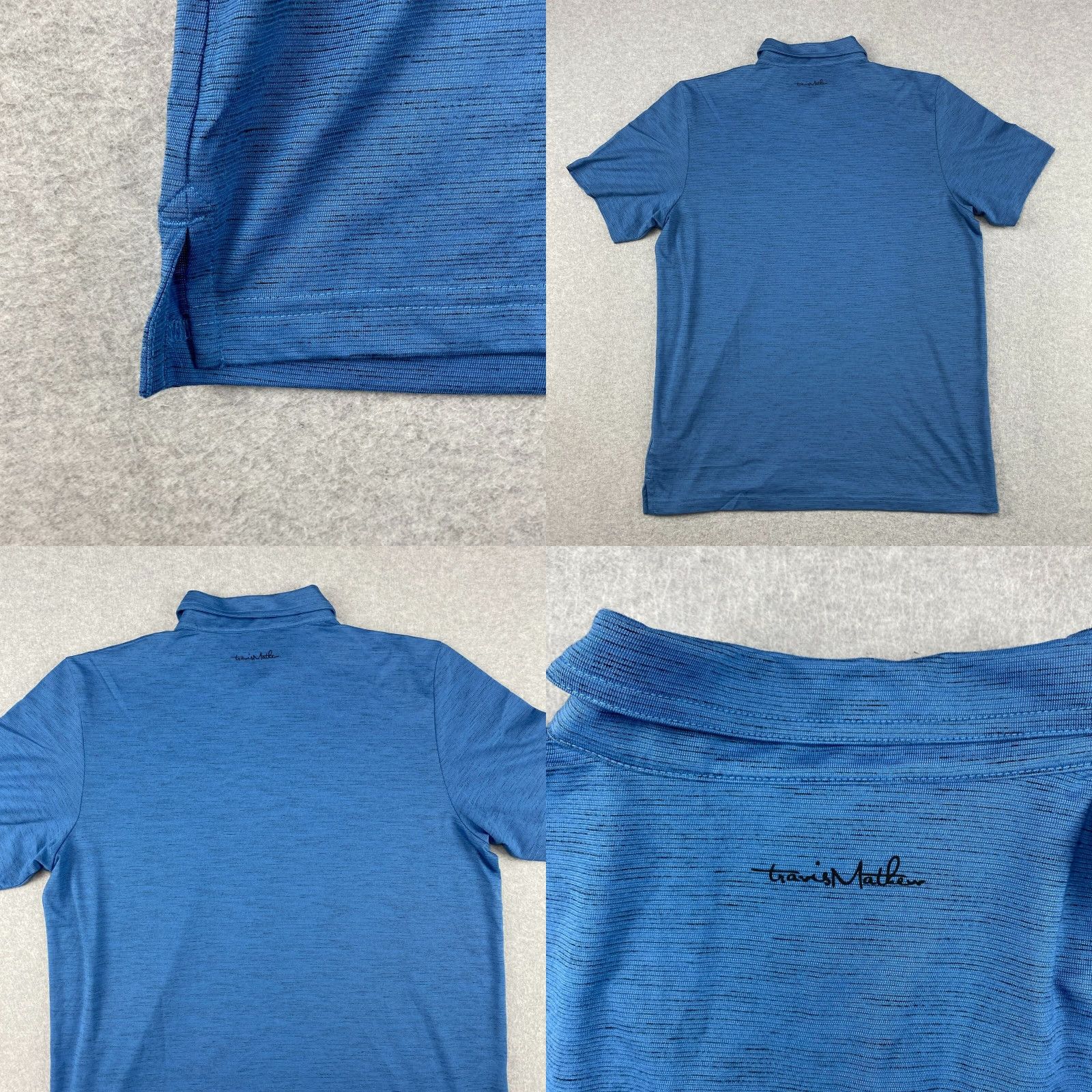 TravisMathew Travis Mathew Auckland Slub Polo Shirt Mens XL Blue Golf Performance NWT Size US XL / EU 56 / 4 - 8 Thumbnail
