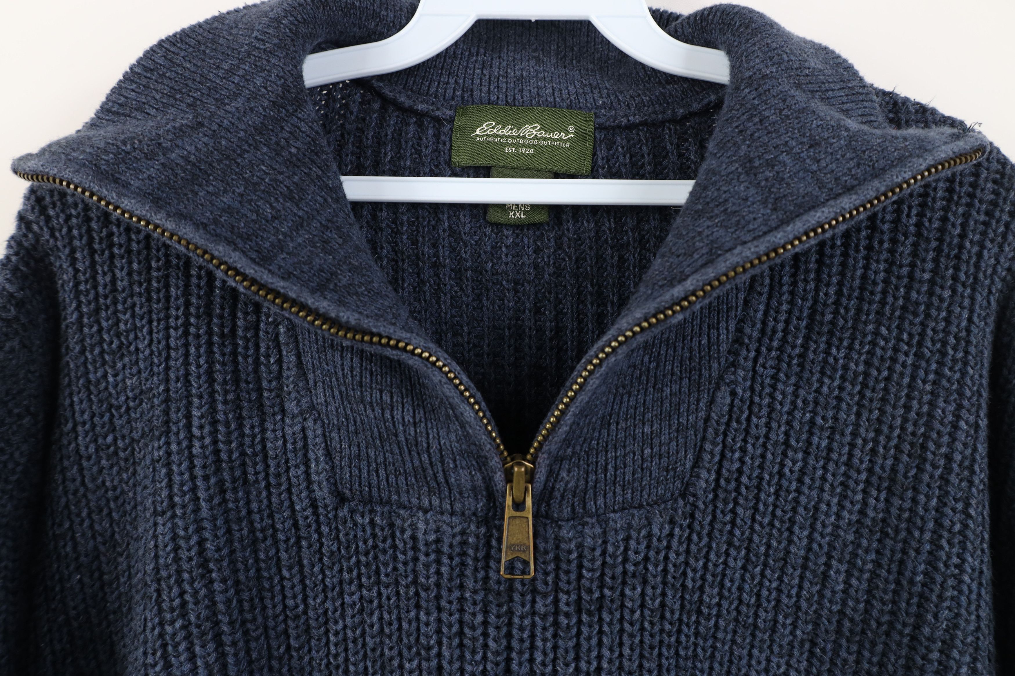 Eddie Bauer Vintage Eddie Bauer Ribbed Knit 1/4 Zip Pullover Sweater Size US XXL / EU 58 / 5 - 4 Thumbnail