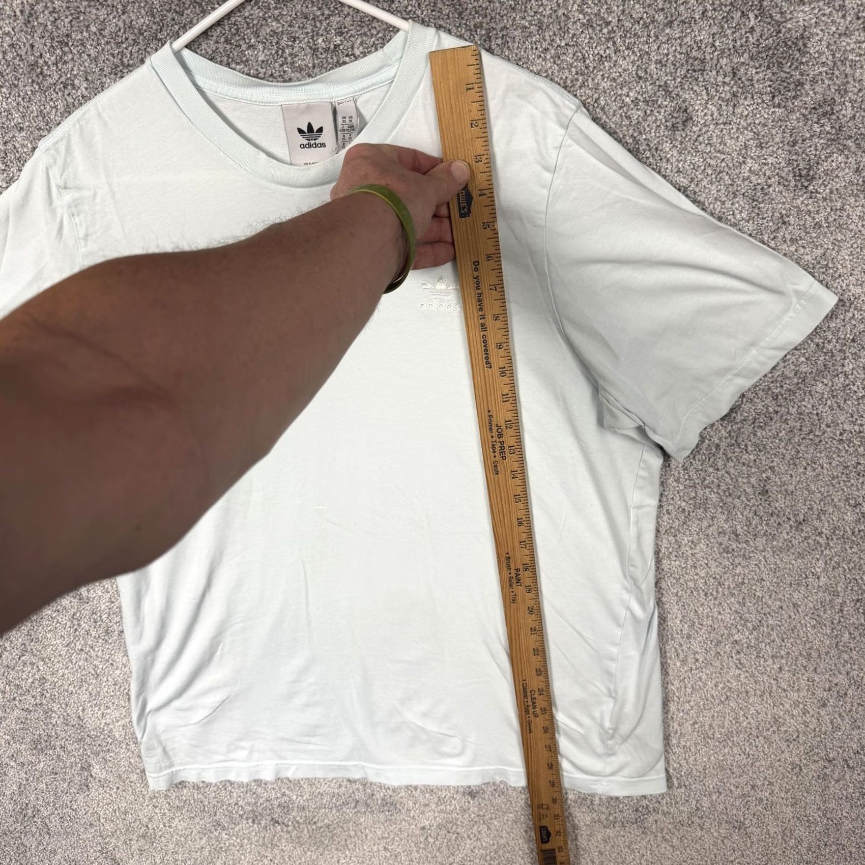 Adidas Adidas Shirt Mens XL Powder Blue Tee Crewneck Originals Trefoil Logo Sports Short Sleeve Jersey Cotton Casual Size US XL / EU 56 / 4 - 2 Thumbnail