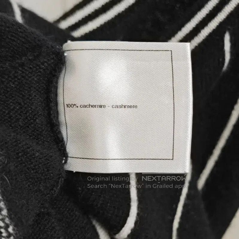 Chanel Black Striped Wool Short Sleeve Top .