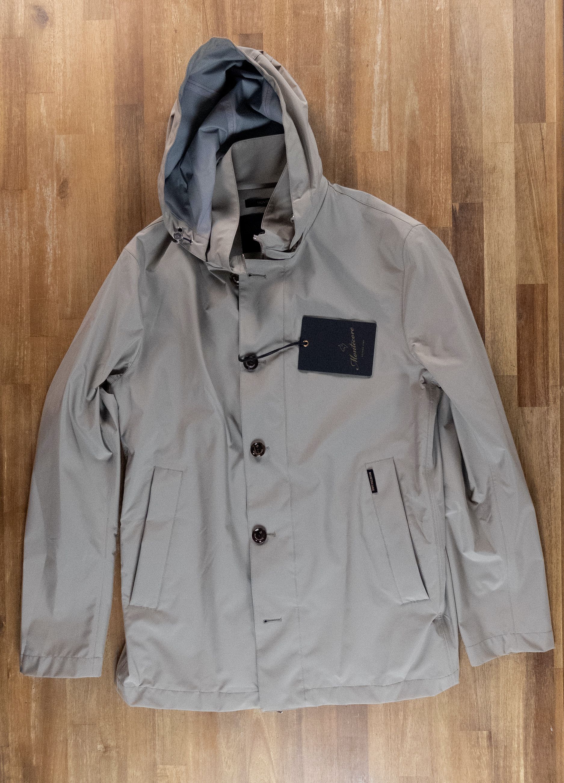 Montecore MONTECORE Italy beige hooded nylon jacket Large Size US L / EU 52-54 / 3 - 5 Thumbnail