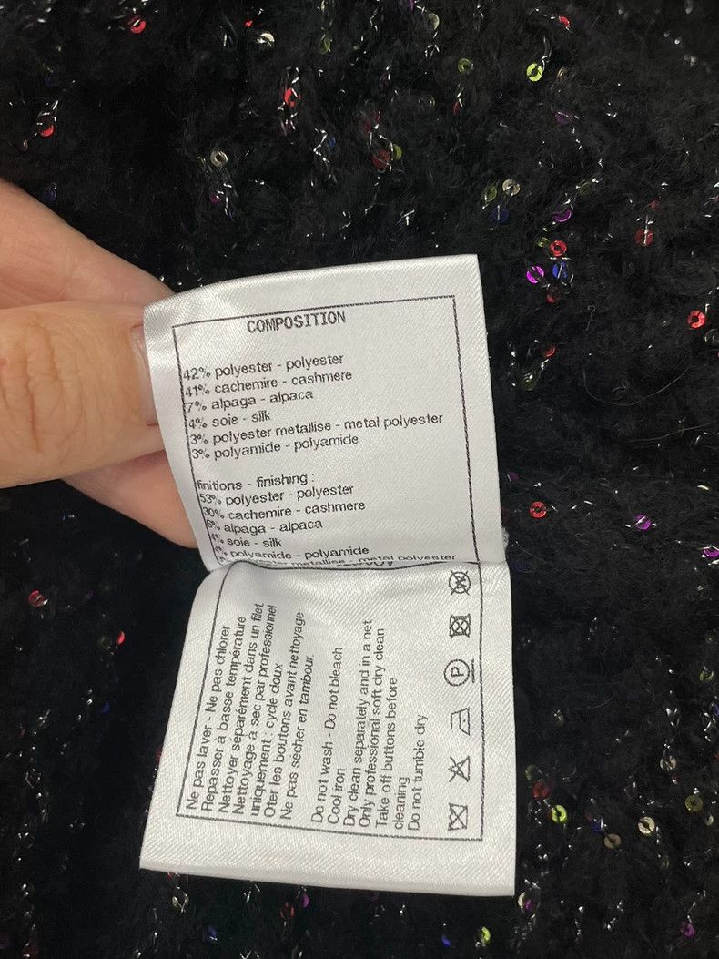 Chanel 21k colorful candy sequin medium-sleeved round-neck