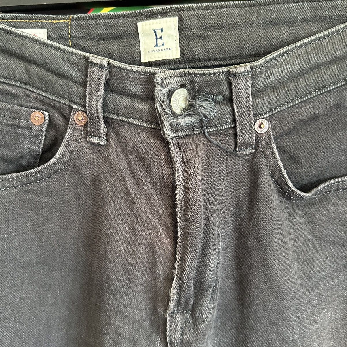Edwin Vintage Edwin E Standard Distressed Faded Black Denim Size US 28 / EU 44 - 6 Thumbnail