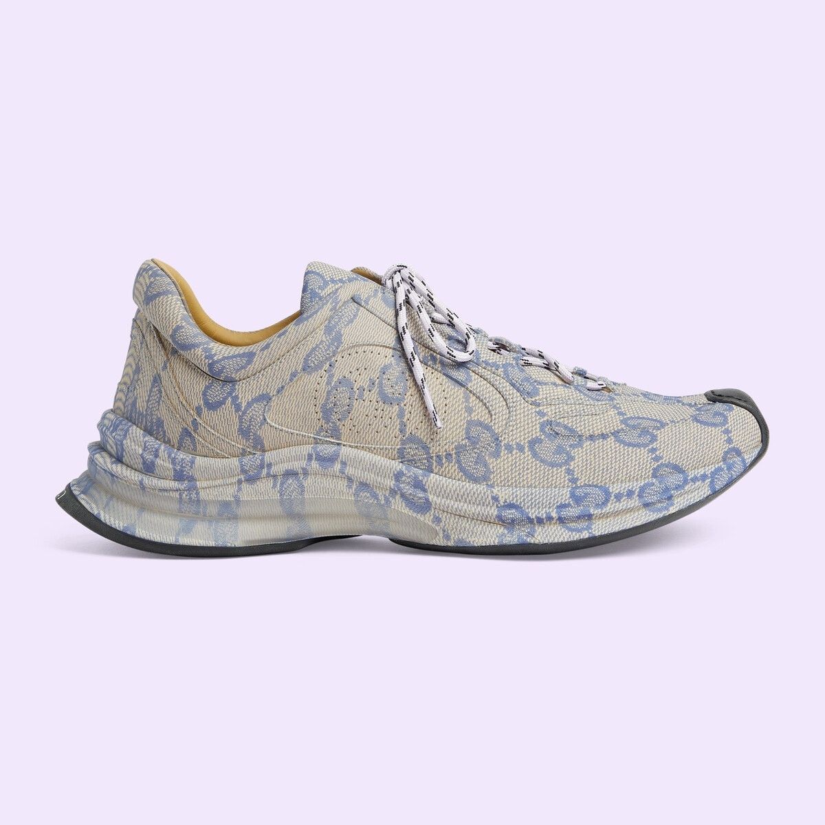 Gucci o1s1wg110325 Men's Gucci Run Sneakers in Beige & Blue Size US 8 / EU 41 - 1 Thumbnail
