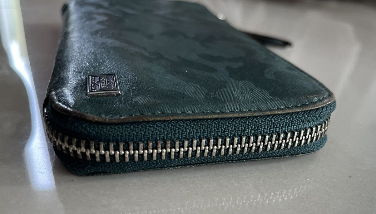 Porter Porter L Shaped Zipper Green Camouflage Pattern Long Wallet Size ONE SIZE - 4 Thumbnail