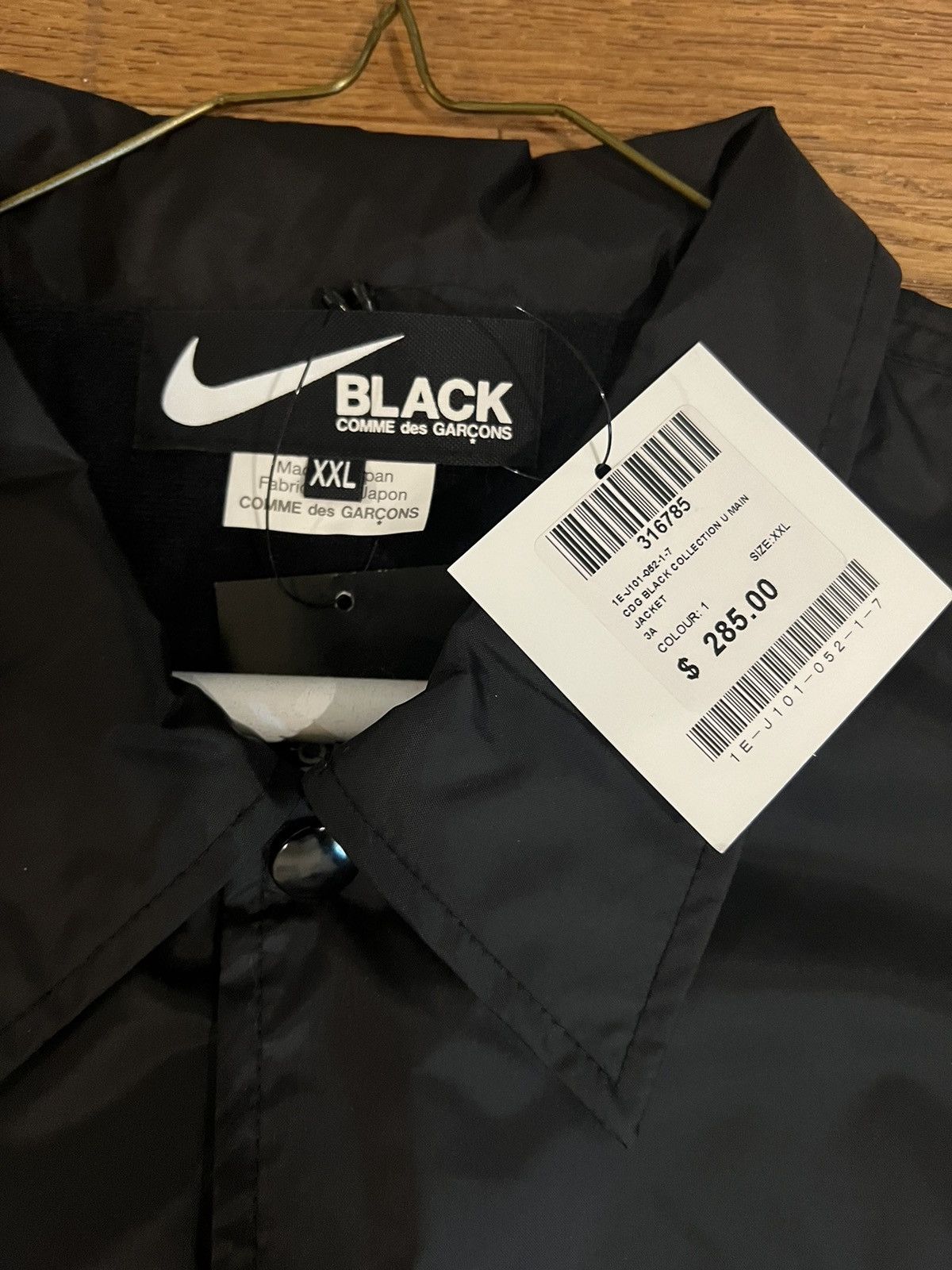 Comme des Garcons Black × Nike CDG Black Nike Country Lined Coaches Jacket Size US XXL / EU 58 / 5 - 3 Thumbnail