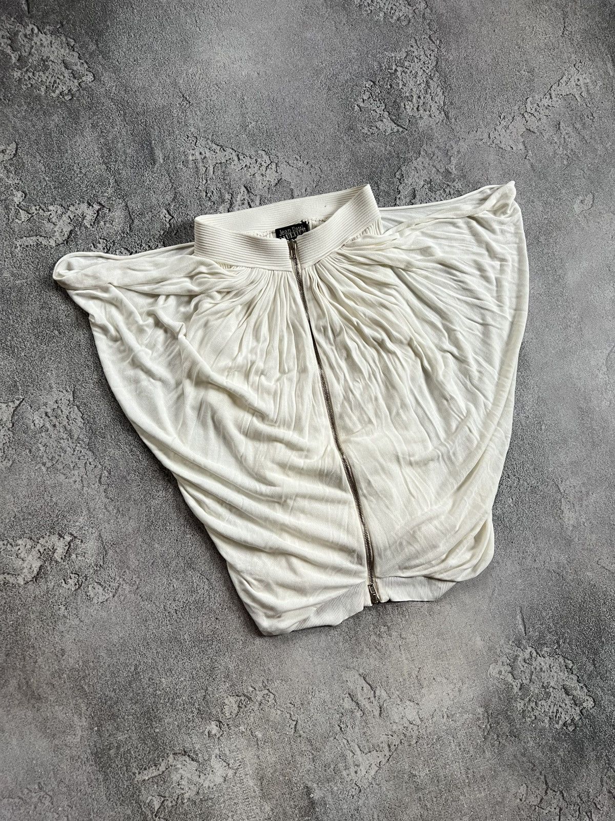 Jean Paul Gaultier Vintage Jean Paul Gaultier Maille Ruched Midi Skirt Nude XS Size 25" / US 0 / IT 36 - 4 Thumbnail