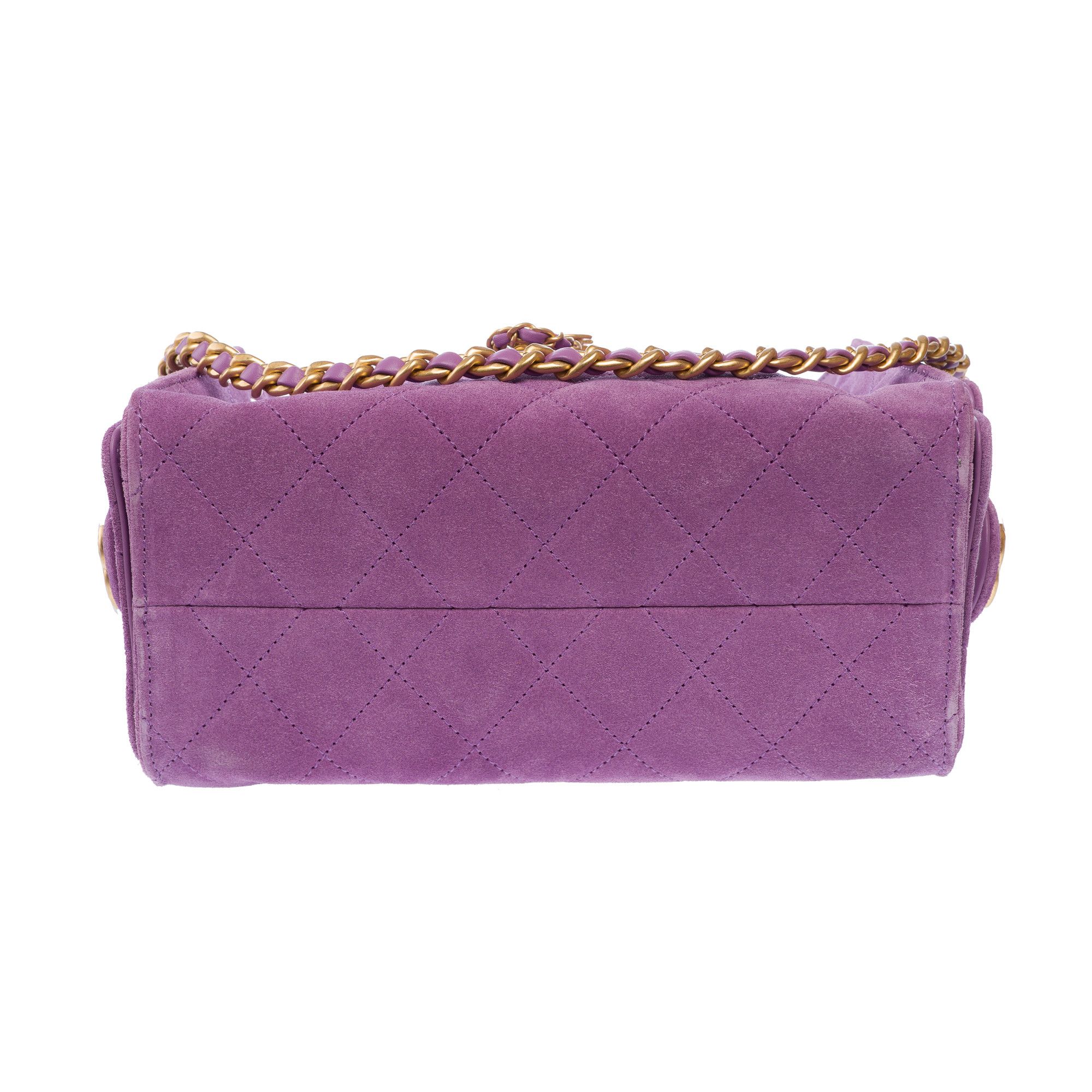 Chanel 25 bag in purple leather