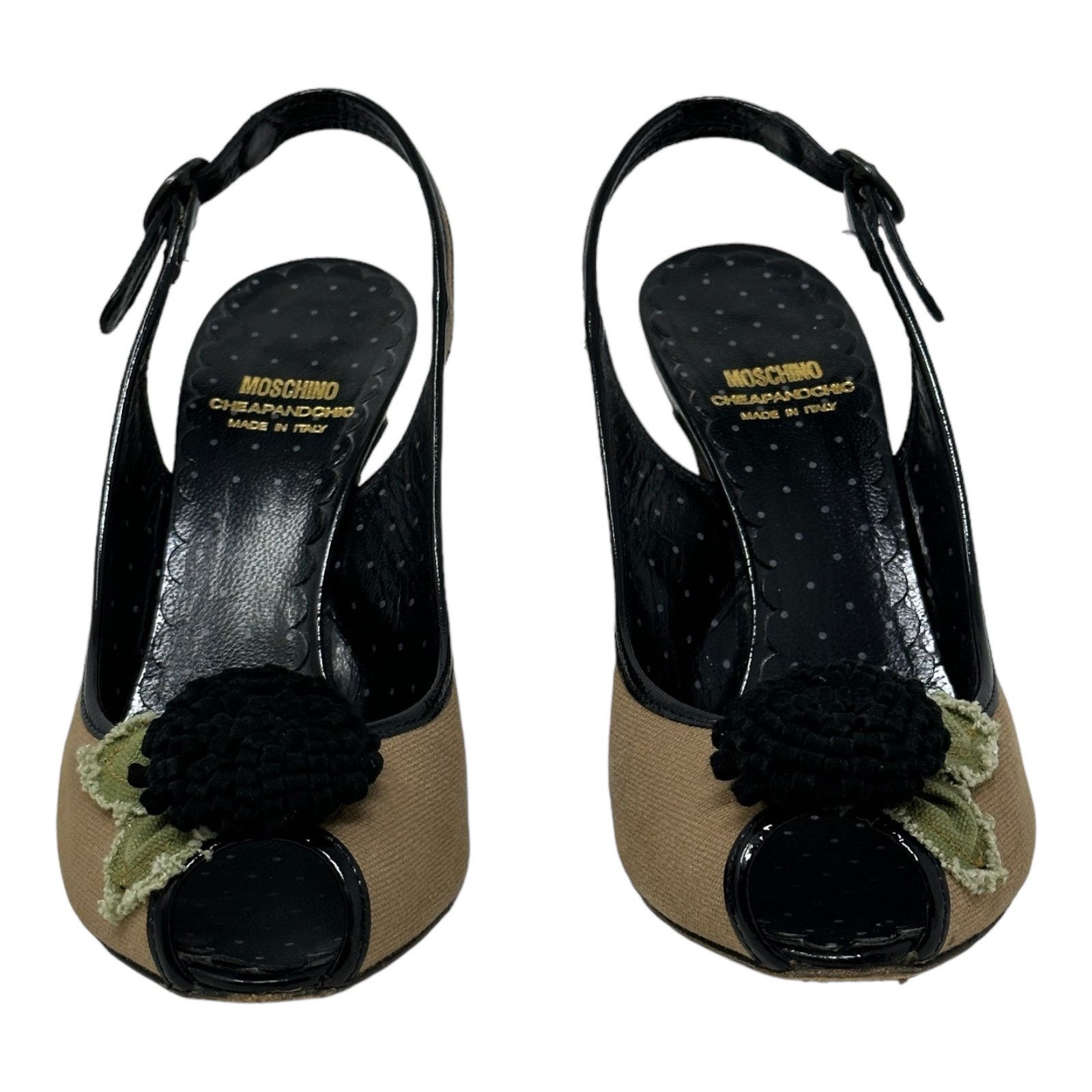 Moschino Moschino peep toes sling back heels size 39 US8 Size US 8 / IT 38 - 9 Thumbnail