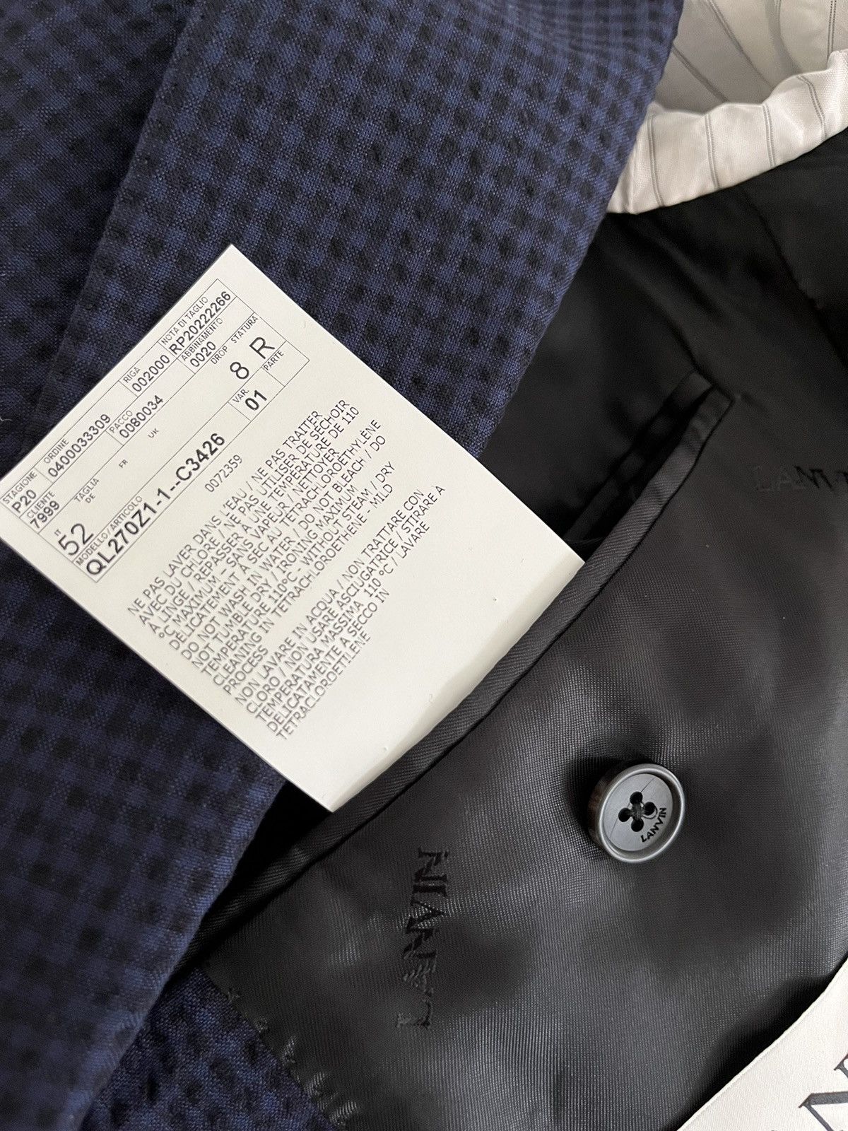 Lanvin Lanvin seersucker gingham jacket Size 42R - 17 Thumbnail