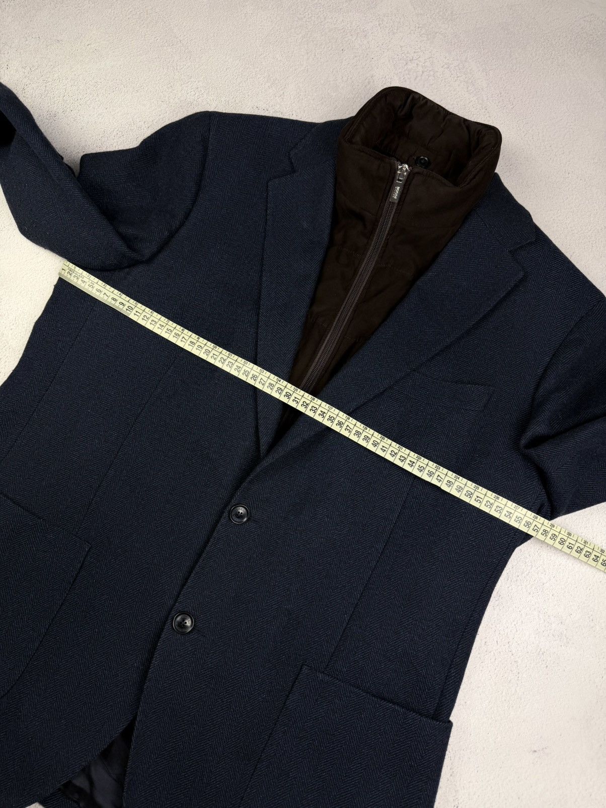 Boggi Boggi Milano Mens Blazer Navy Blue Size 54 Fit Quilted Lined Size 54R - 20 Thumbnail