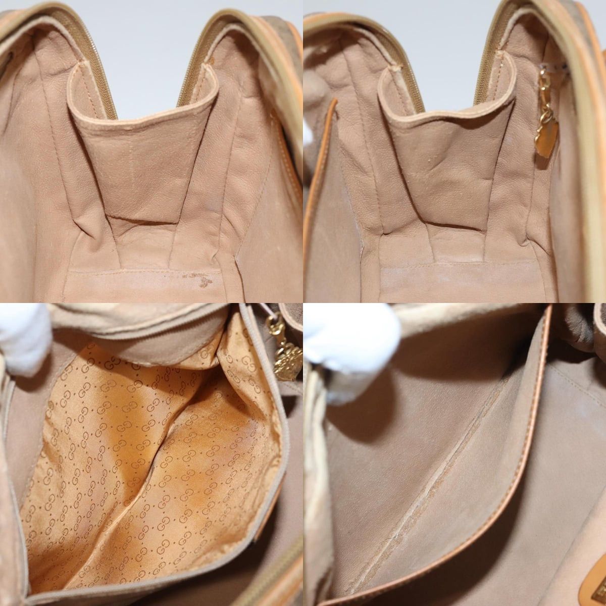 Gucci GUCCI Micro GG Supreme Hand Bag Pvc Leather Beige Gold Size ONE SIZE - 12 Thumbnail