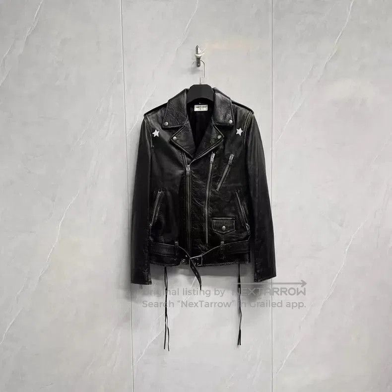 Saint Laurent Paris Saint Laurent Black Vintage Leather Jacket. Size US M / EU 48-50 / 2 - 1 Thumbnail