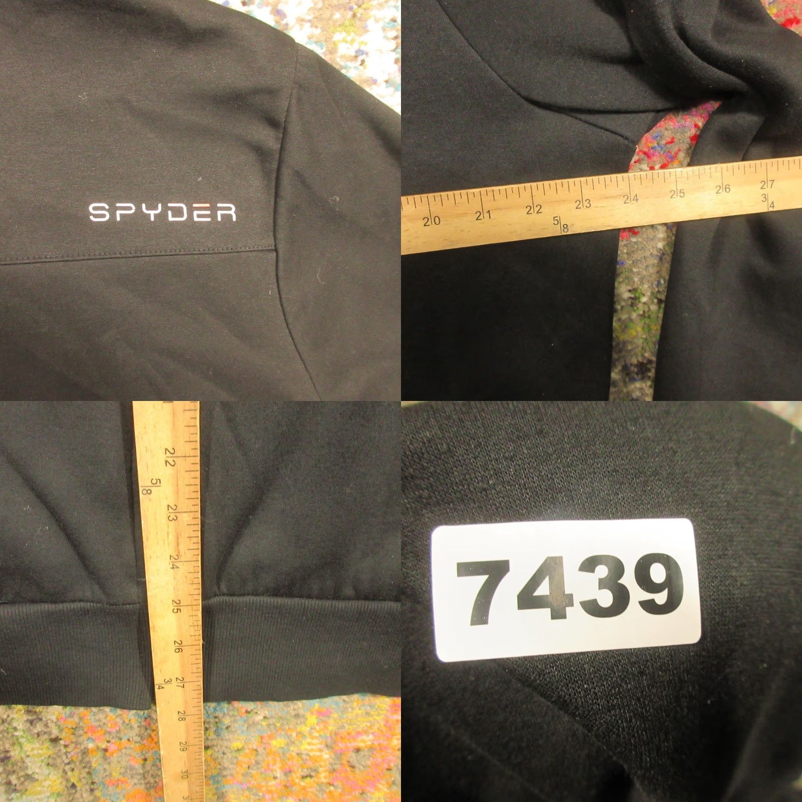 Spyder Spyder Active ProWEB Hoodie Mens XL Solid Black Full Zip Reflective Wind-Resistant Pockets Stretch Jacket Size US XL / EU 56 / 4 - 8 Thumbnail