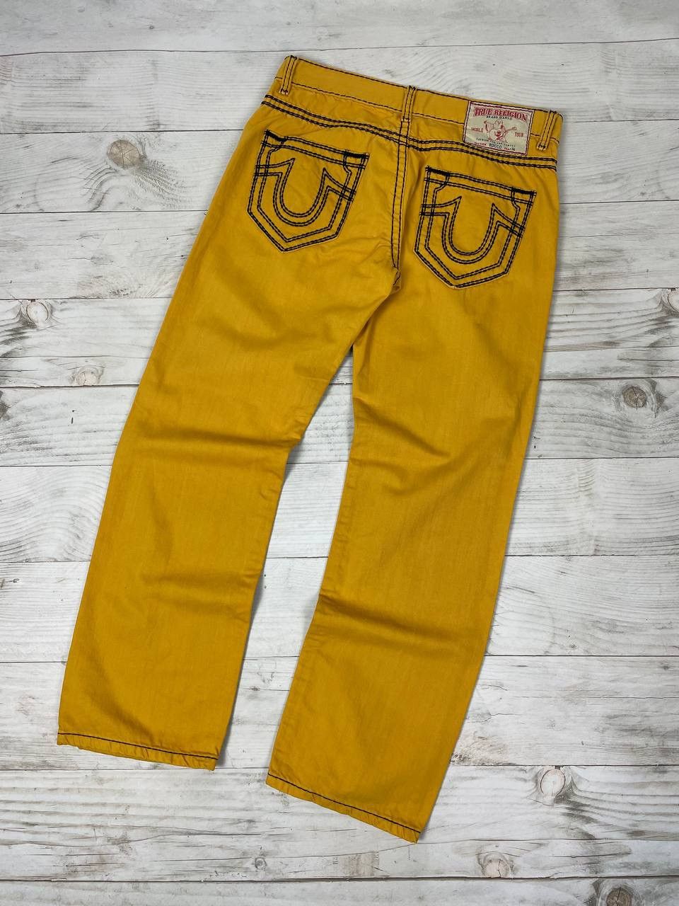 image of True Religion Rocco Denim Jeans Yellow, Men's (Size 38)