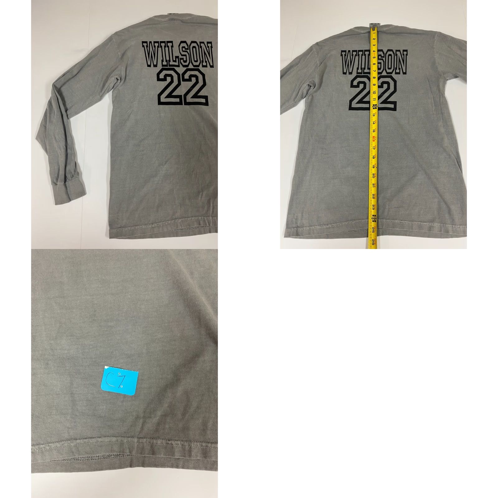 Comfort Colors Comfort Colors Mens Shirt S Gray Long Sleeve Crew Neck Logo Cotton Size US S / EU 44-46 / 1 - 8 Thumbnail