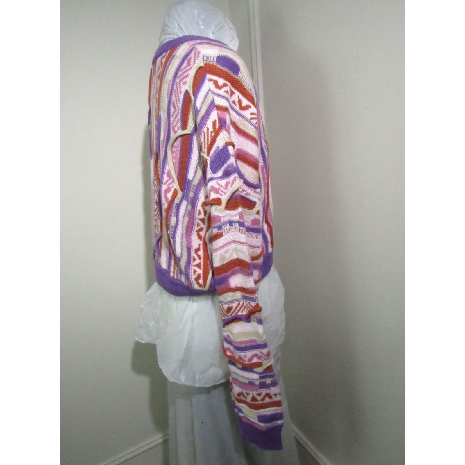 Forever 21 FOREVER 21 Womens XL Sweater Multicolor Coogi Style 3D Knit Crew Neck Size XL / US 12-14 / IT 48-50 - 7 Thumbnail