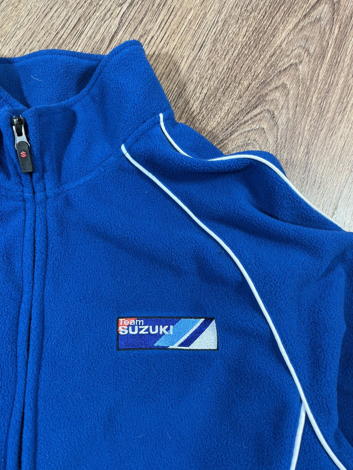 Vintage Vintage Suzuki Racing Fleece Jacket Size US L / EU 52-54 / 3 - 5 Thumbnail