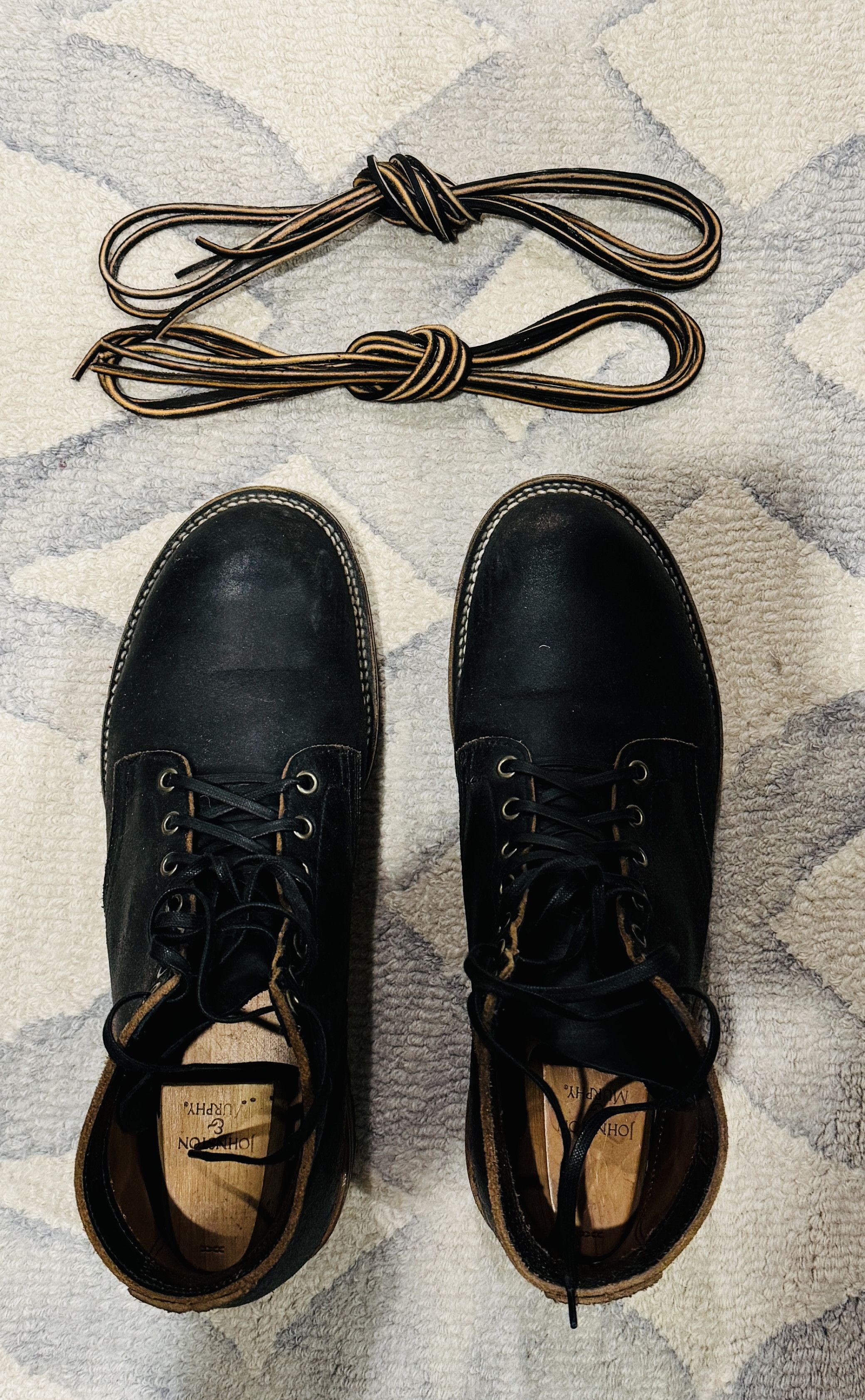 Viberg SERVICE BOOT 2045 COMMANDO BLACK WAXED FLESH LEATHER Grailed