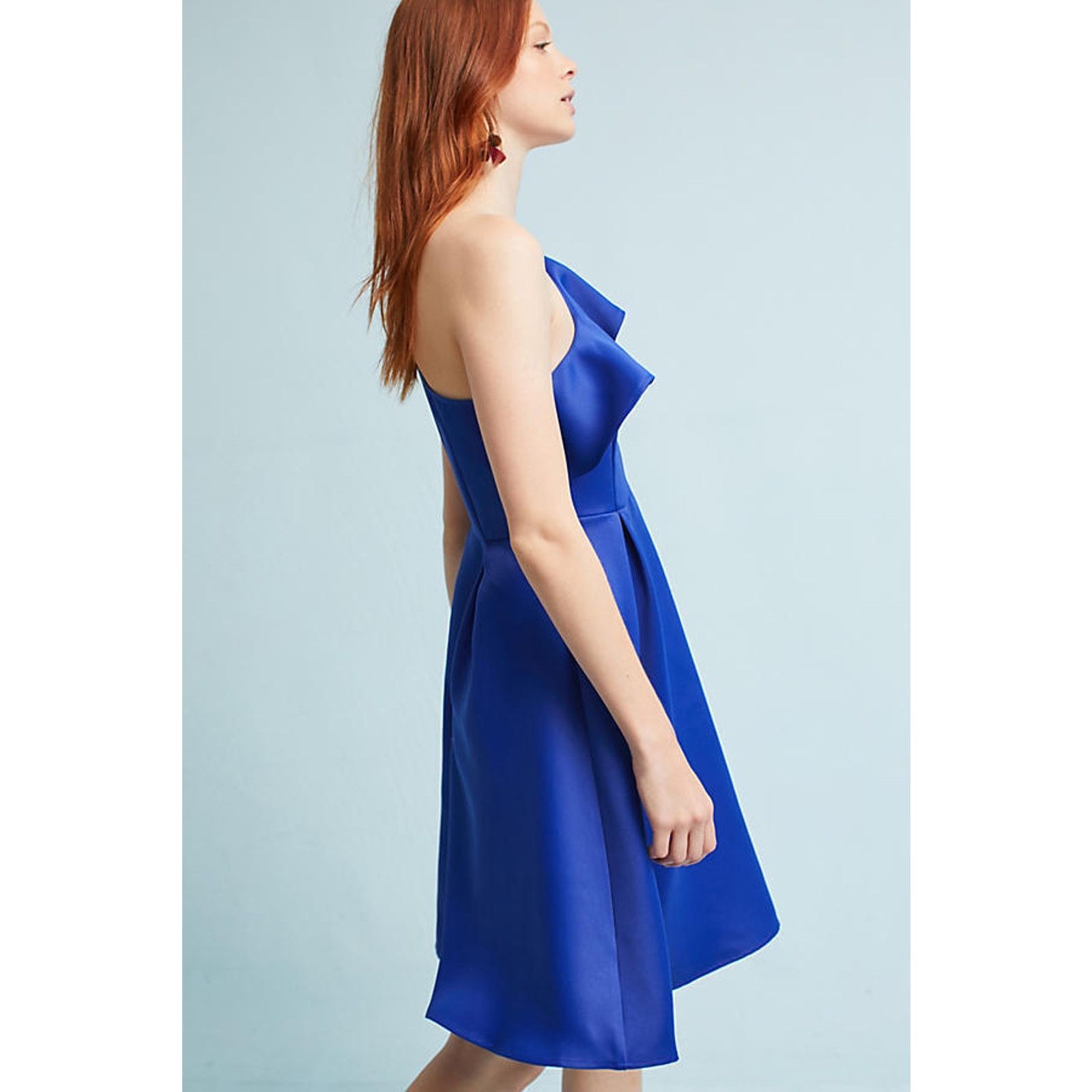 Anthropologie New Seen Worn Kept Shreya Fit & Flare Blue Midi Dress Size 2 Size XS / US 0-2 / IT 36-38 - 5 Thumbnail
