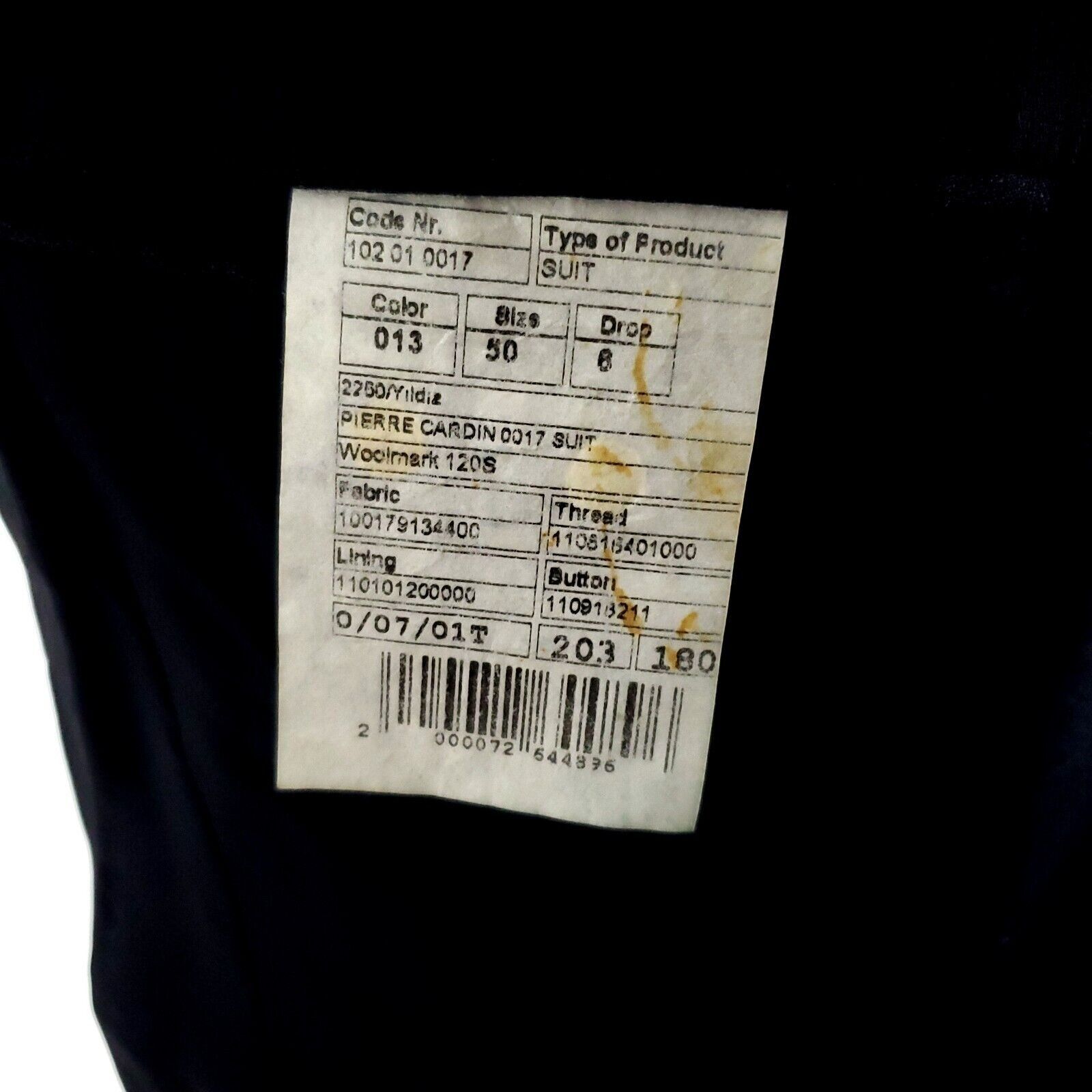 Pierre Cardin Pierre Cardin Super 120s Wool 3 Button Suit Jacket 40R Gray Size 40R - 9 Thumbnail