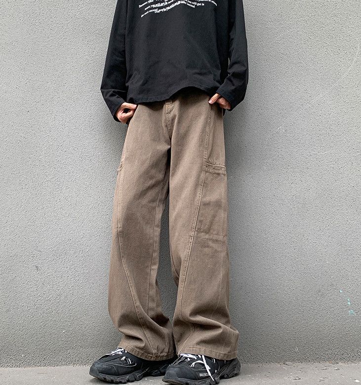 Japanese Brand Japanese retro workwear casual men's loose straight jeans Size US 32 / EU 48 - 4 Thumbnail