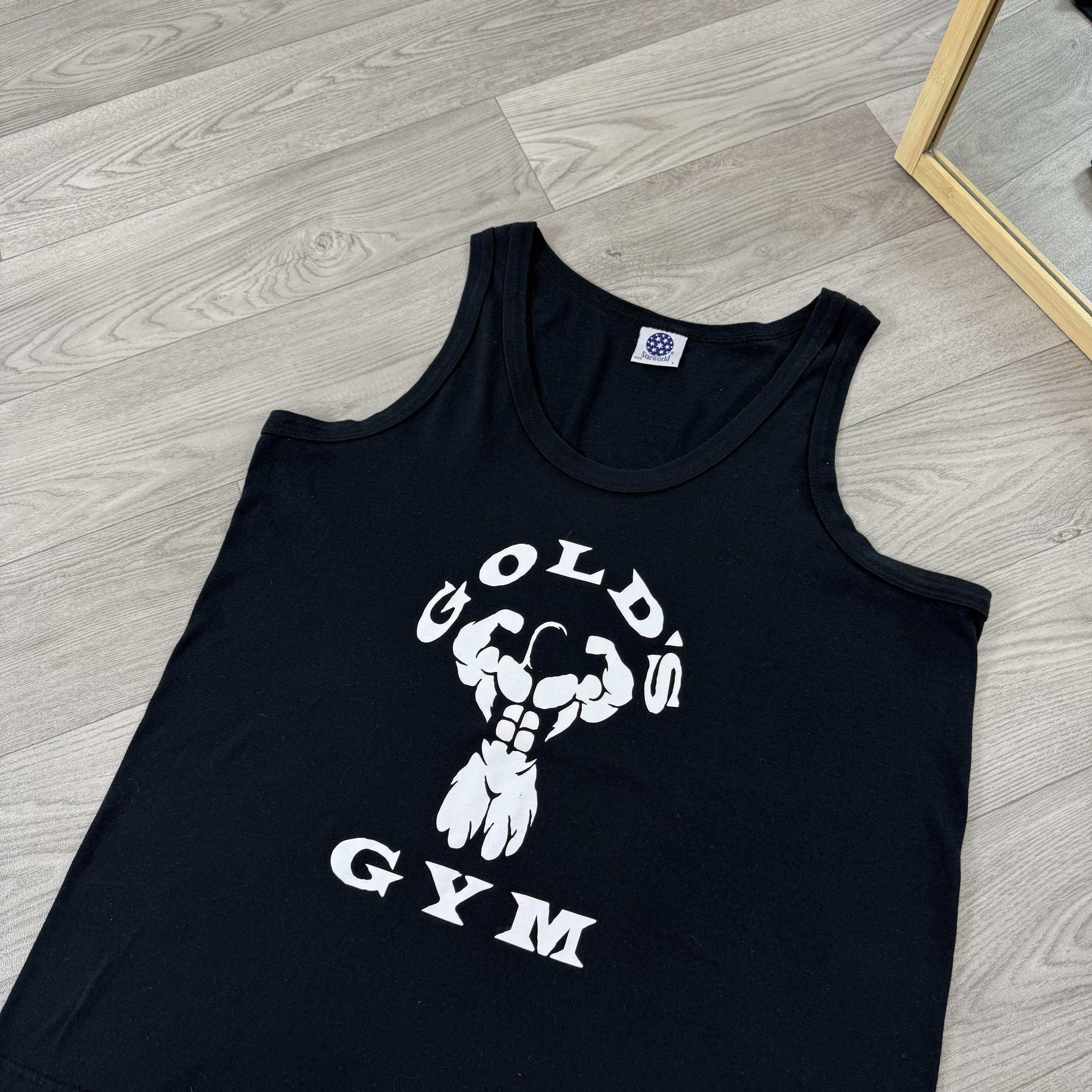 Vintage Vintage Gold's Gym 90s Graphic Black Tank Top M Size US M / EU 48-50 / 2 - 6 Thumbnail