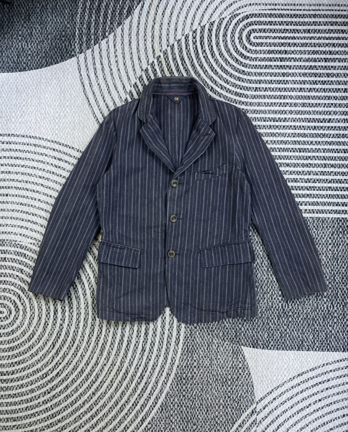 45rpm Vintage 45RPM Double Collar Striped Jacket Size US M / EU 48-50 / 2 - 1 Thumbnail