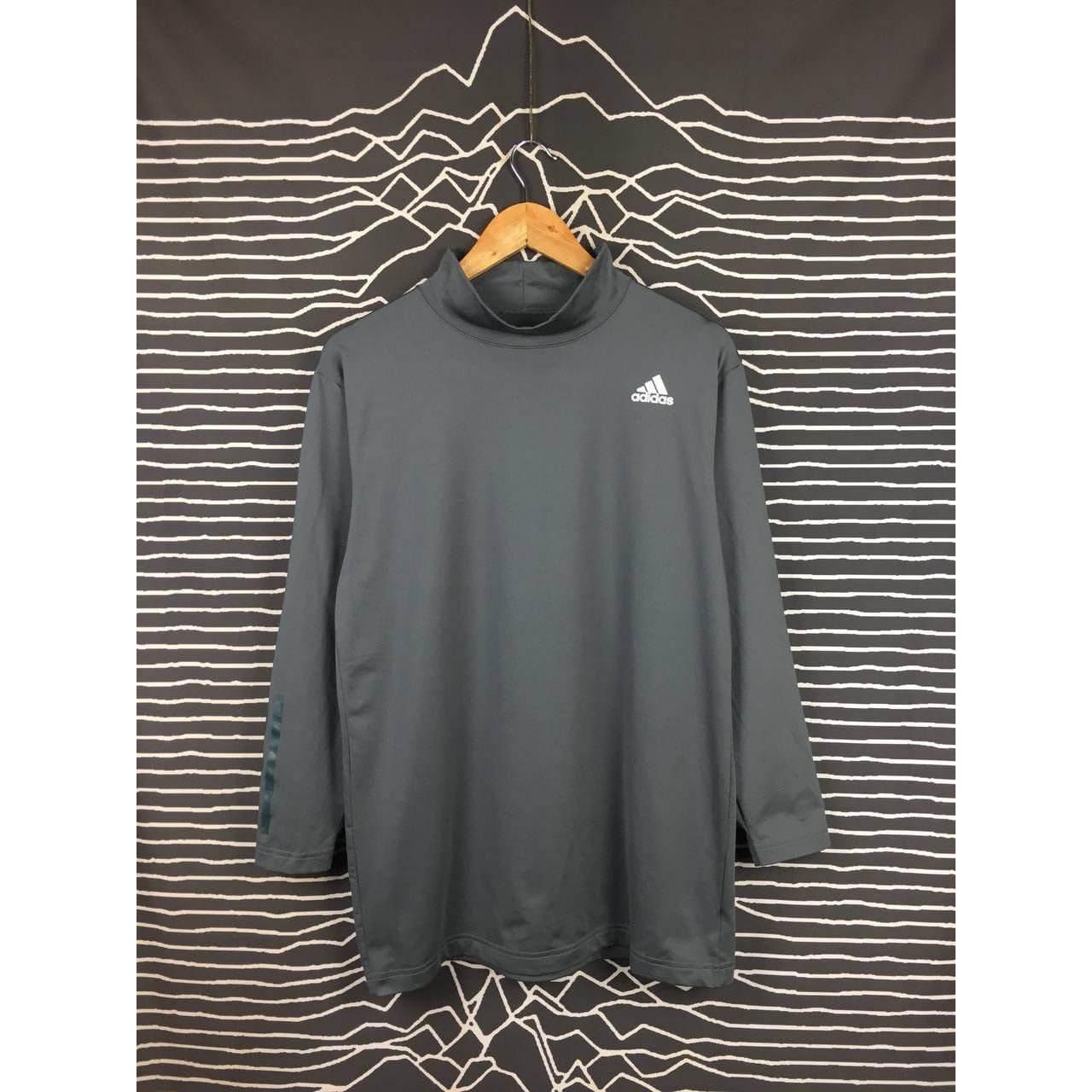 Adidas Adidas Small Logo Turtleneck Long Sleeve Activewear Tee Size US M / EU 48-50 / 2 - 2 Thumbnail