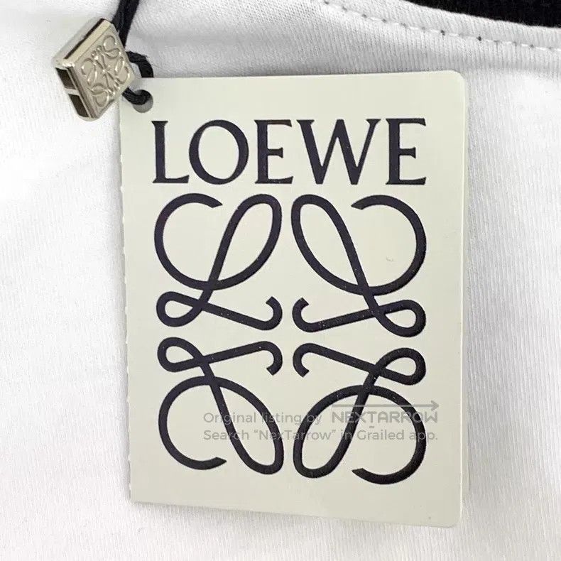 Loewe Loewe White logo embroidered cotton crew-neck short-sleeve Size S / US 4 / IT 40 - 8 Thumbnail