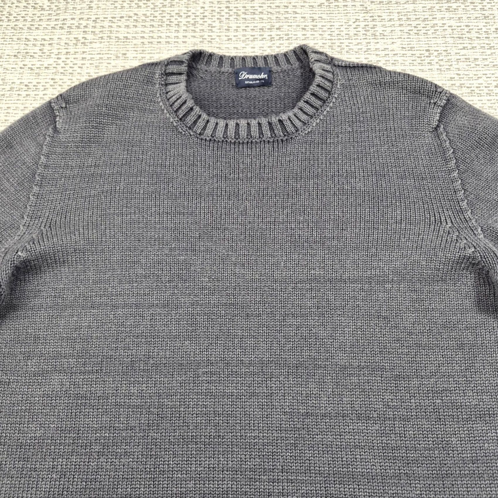 Drumohr Drumohr Sweater Mens Medium Gray Merino Wool Crewneck Pullover Made Italy Size US M / EU 48-50 / 2 - 4 Thumbnail