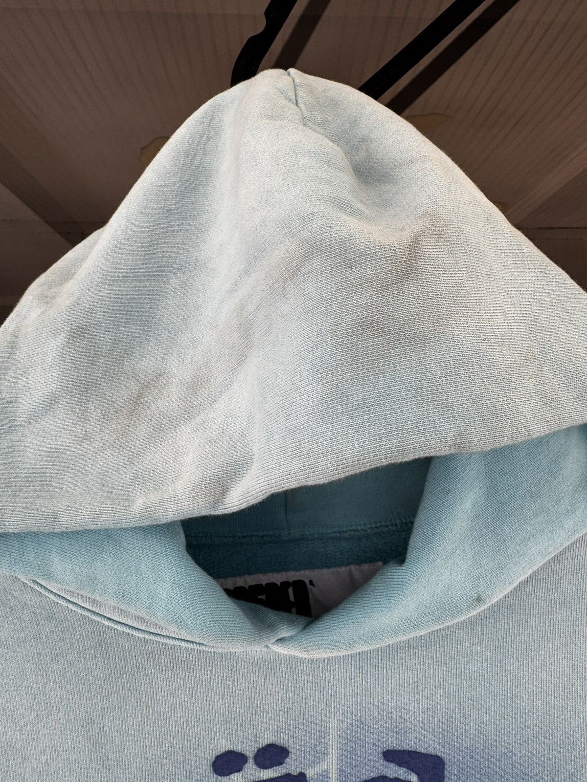Sp5der OG Web V2 Airbrush Spray Oversized Blue Hoodie Size US M / EU 48-50 / 2 - 3 Thumbnail