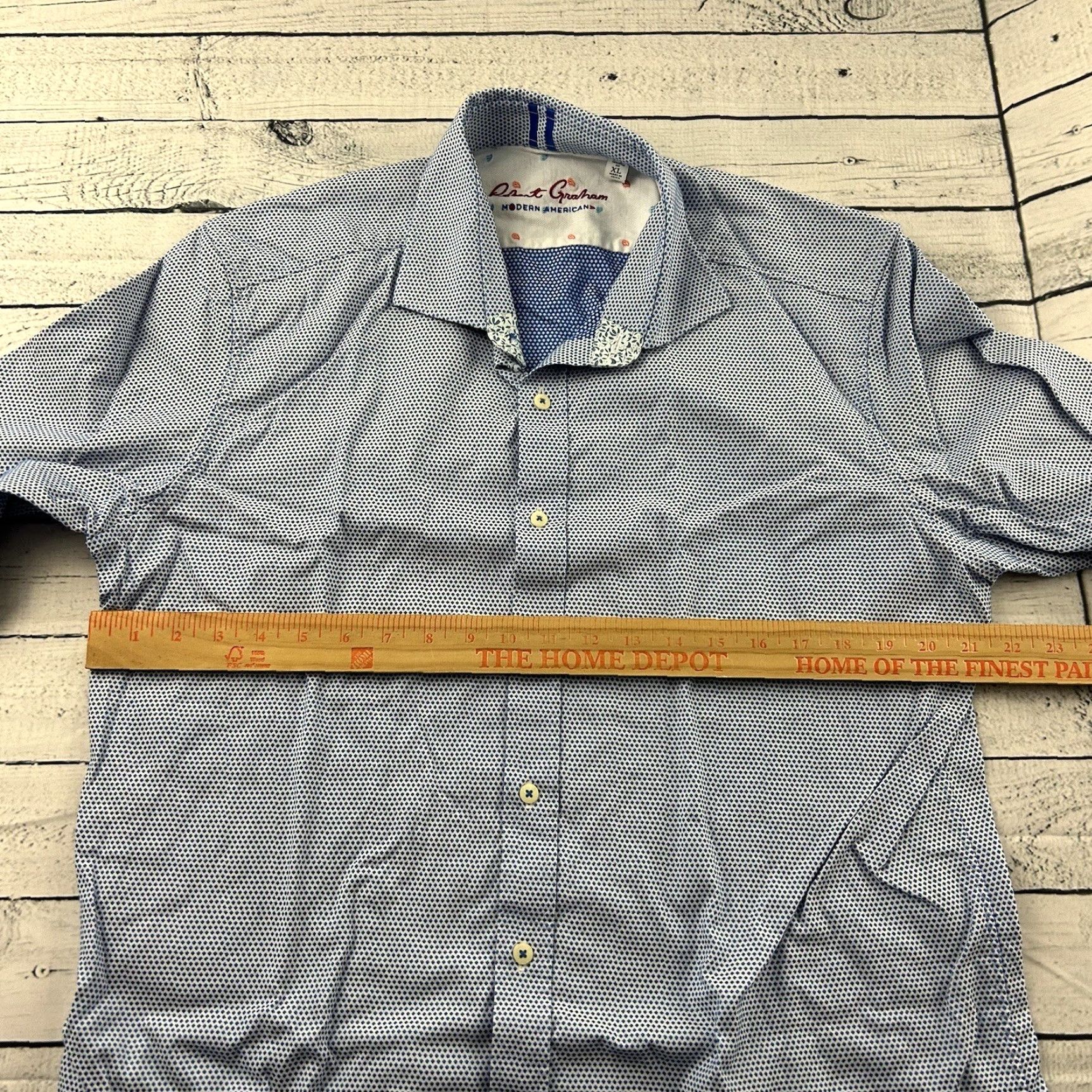 Robert Graham Robert Graham Long Sleeve Button-Up Shirt Men's XL Blue Size US XL / EU 56 / 4 - 4 Thumbnail
