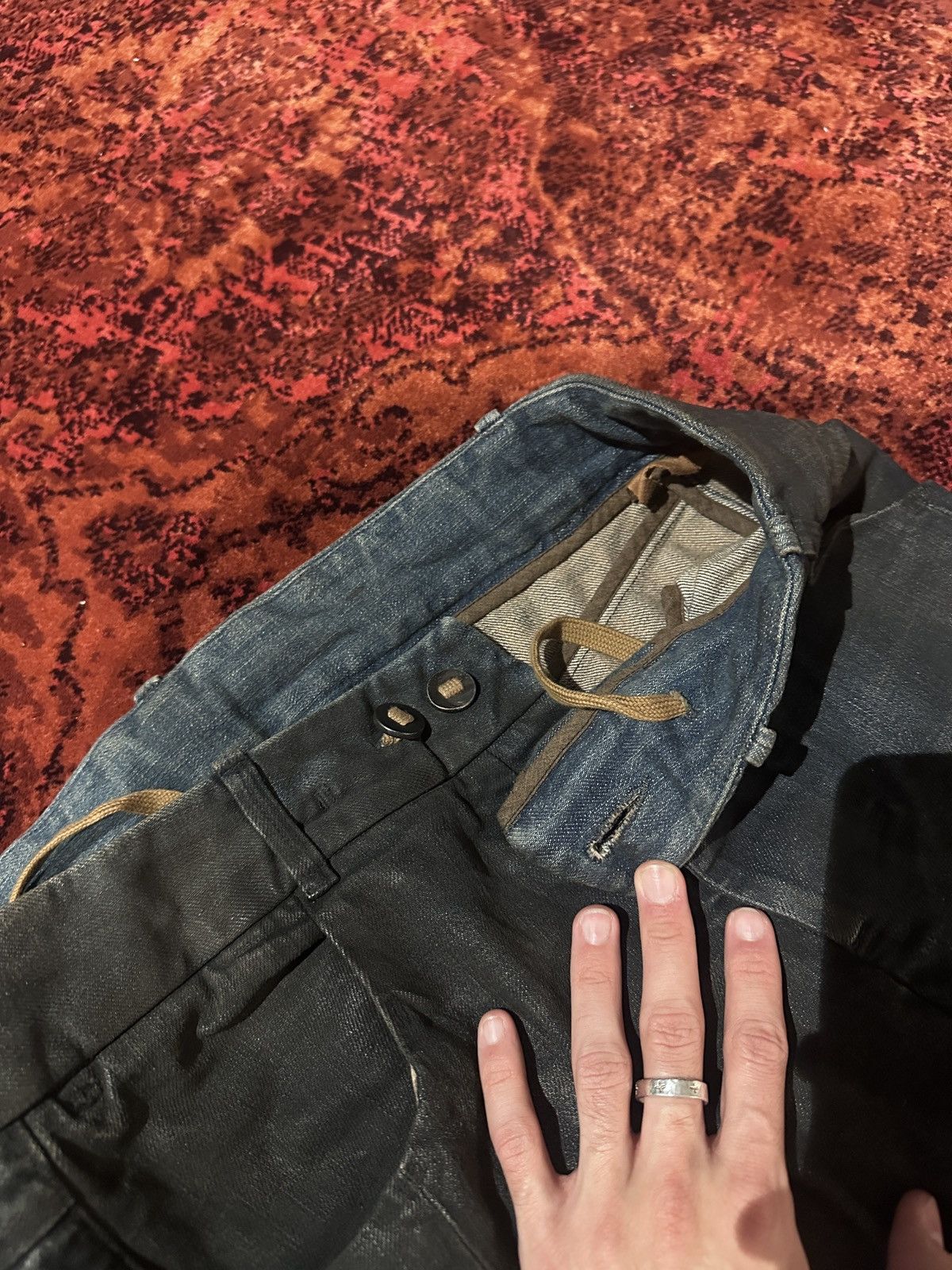 Boris Bidjan Saberi P13.D TF Dirty Denim SS24 Tapered Jeans Size US 30 / EU 46 - 4 Thumbnail
