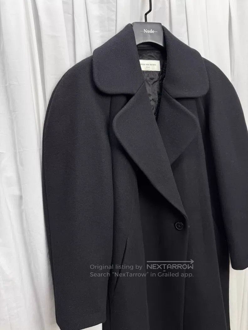 Dries Van Noten DRIES VAN NOTEN Round Shoulder Heavyweight Wool Overcoat Size US M / EU 48-50 / 2 - 2 Thumbnail