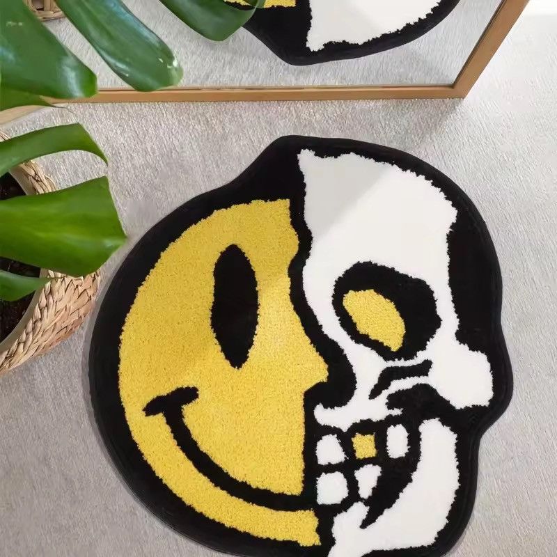 Japanese Brand Skull Plush Rug Carpet Size ONE SIZE - 3 Thumbnail