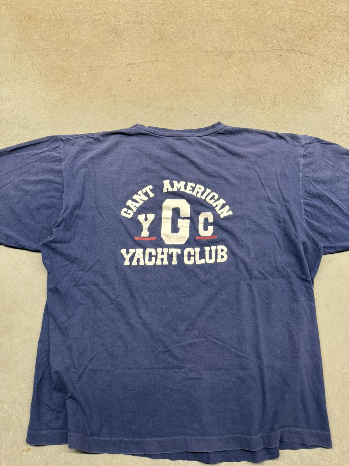 Gant 90s "Gant American Yacht Club" Faded Single Stitch T-shirt Size US XL / EU 56 / 4 - 5 Thumbnail